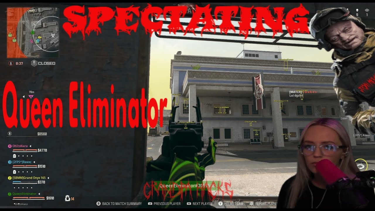 Spectating Queen Eliminator with WALL HACKS Warzone 3 (My POV)