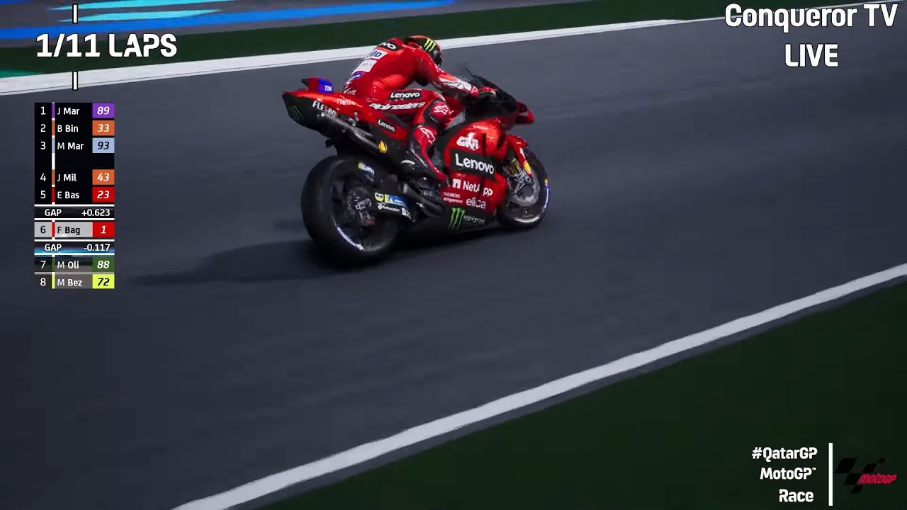 ❗Pecco Bagnaia Vs Marc Marquez ❗Race MotoGP Losail Qatar Grand Prix #QatarGP 2025