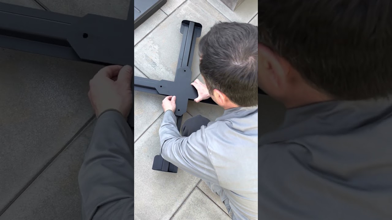 Base with 4 wheels for cantilever Parasols (100kg) - Assembly procedure  IB00032