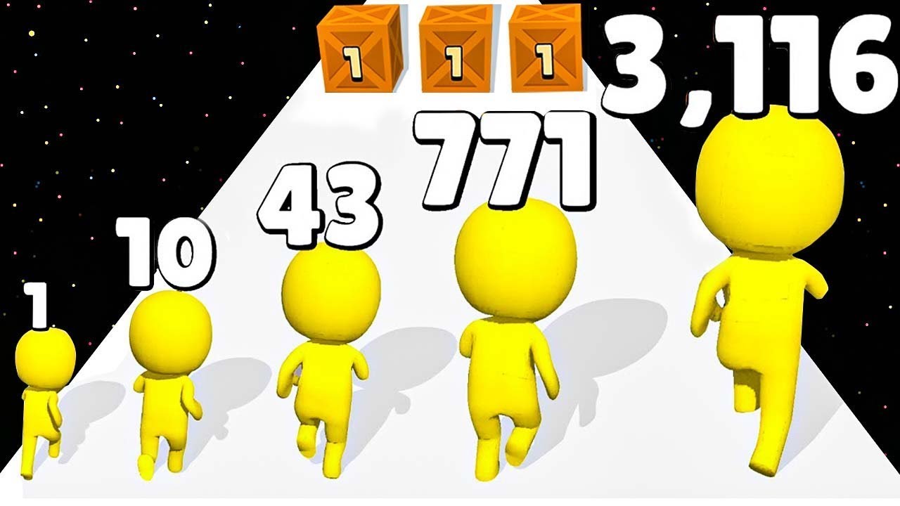 PUSH HARDER 3D - Level Up Man Run (Max Level) 2048 Android Weekly