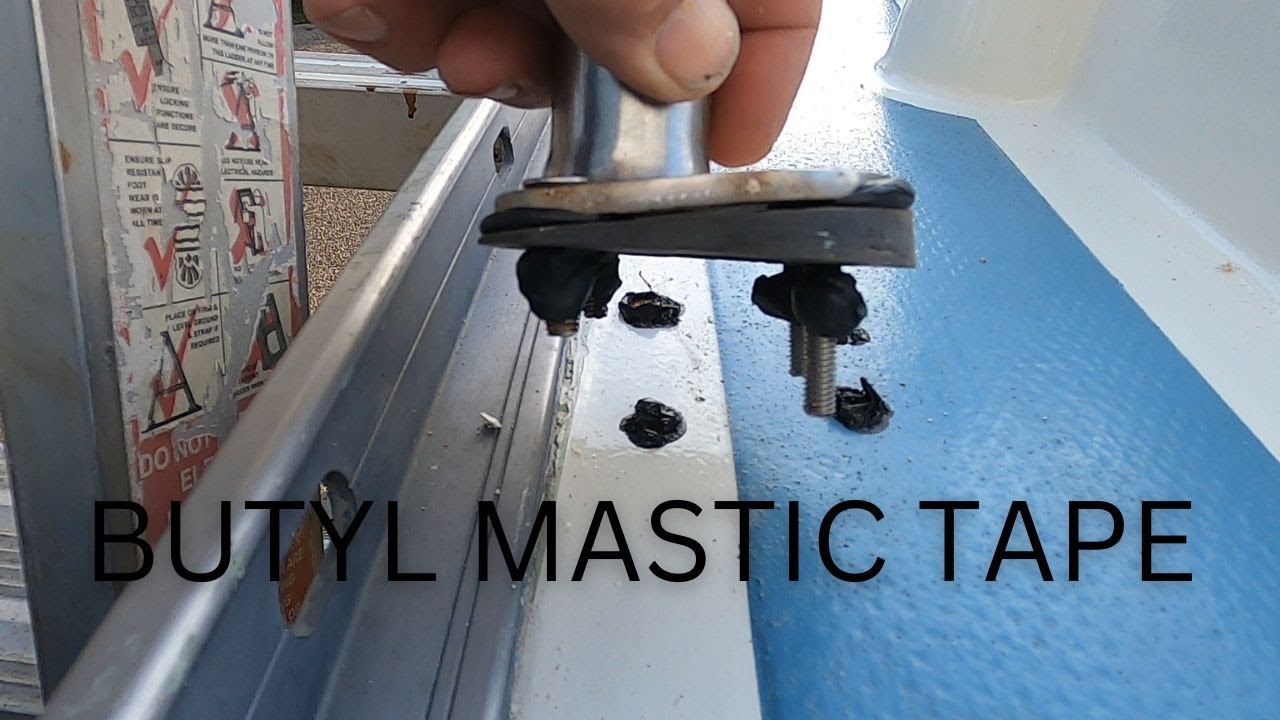 How I use Butyl Mastic tape to seal deck fittings, fibreglass boat restoration projects