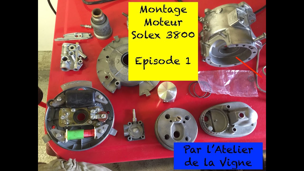 Solex 3800 : remontage moteur - partie 1