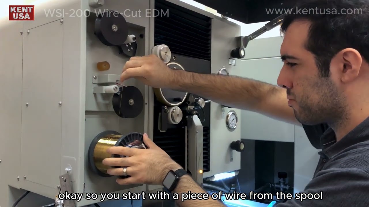 How to Manually Thread the Wire on a KENT USA WSi-200 Wire-Cut Submerge Type  EDM