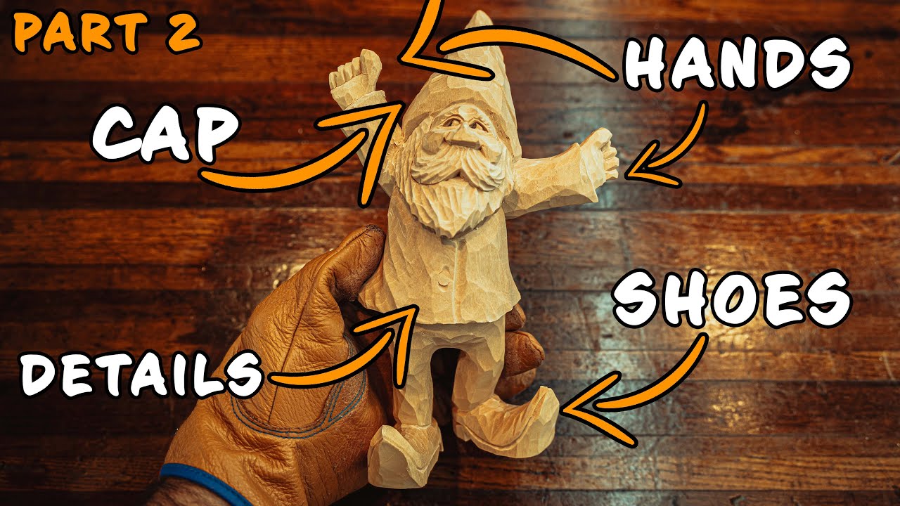 Adding Details & Carving Hands to Your Wood Carvings || Dutch Project PART 2