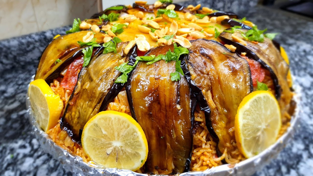 مقلوبة الدجاج العالميه طعم وشكل رهيب طبق رئيسي رمضاني