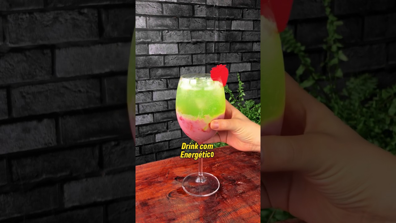 Drink sem &aacute;lcool com energ&eacute;tico #drink #drinksemalcool #energetic #receitaf&aacute;cil #receitas #drinks