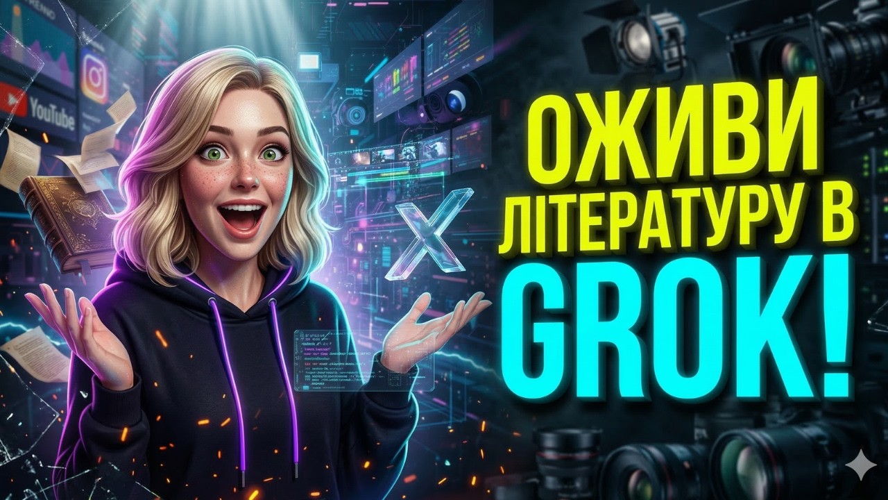 Як оживити літературу?  Генерація відео в Grok по першому та останньому кадру!