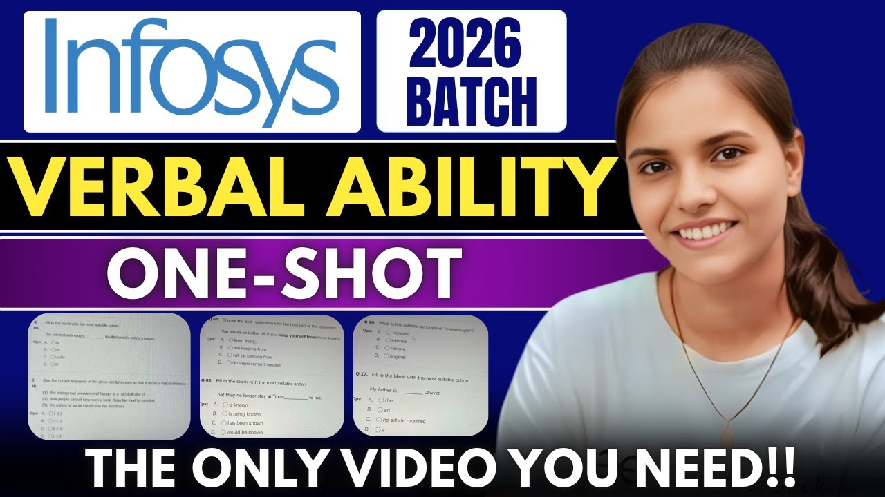 Verbal Ability Questions | Infosys Verbal Ability Preparation | Infosys Previous Year Questions 2026