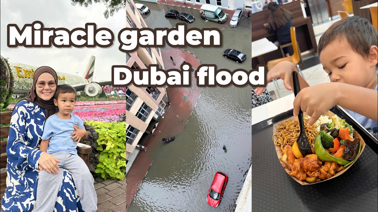 One Day in Dubai | Miracle Garden 🌸, Rain & Floods, Russian Store Prostor | Mom Vlog