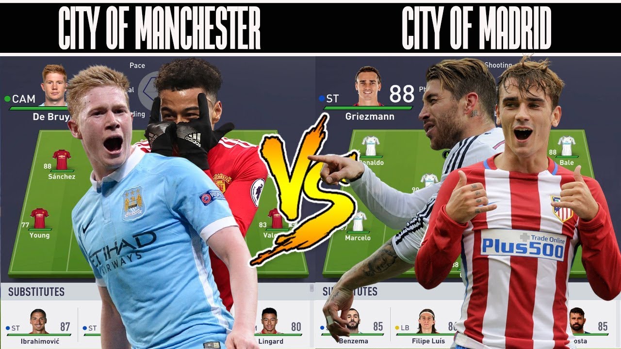 MANCHESTER TEAMS VS MADRID TEAMS - 🤔 FIFA 18 EXPERIMENT! FIFA 18 GIVEAWAY!