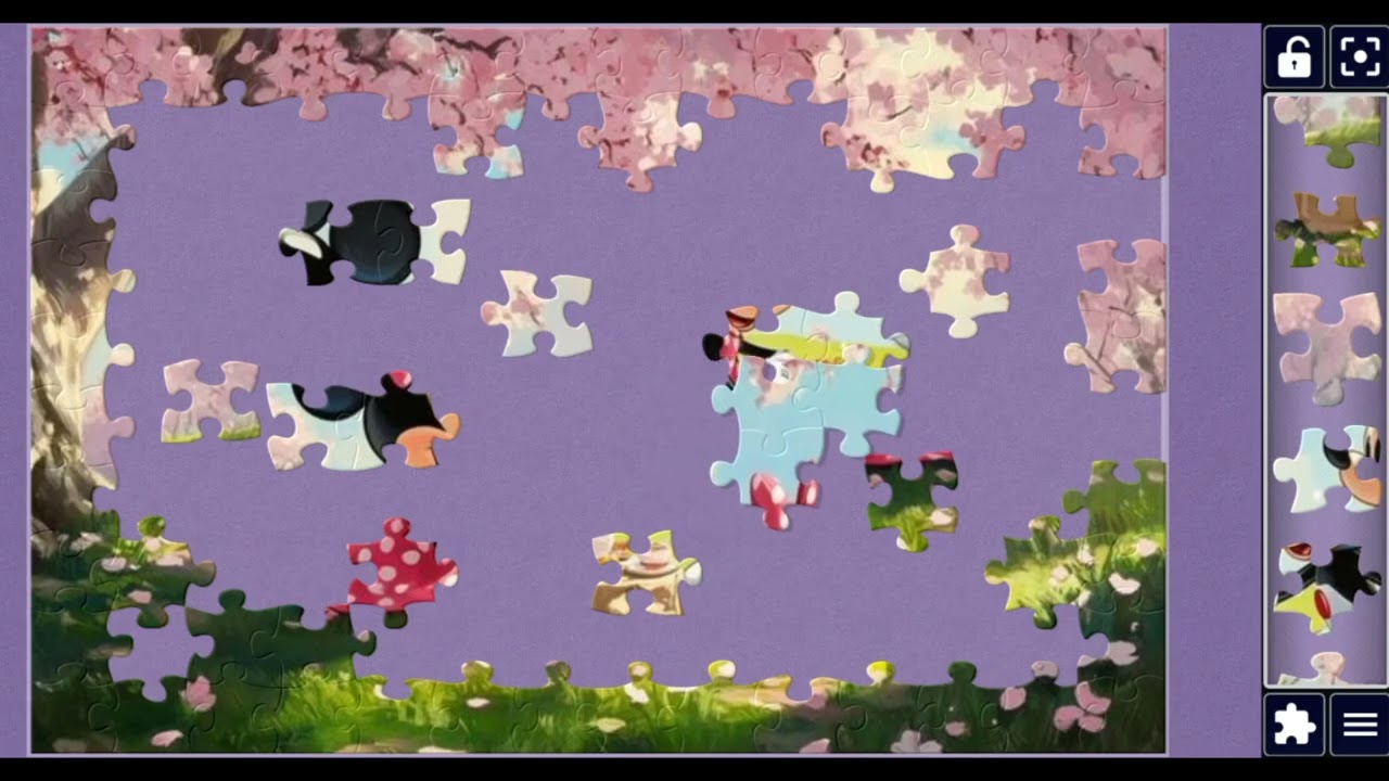 Mickey & Minnie🎀 Romance under Cherry Blossom🌸💖🌈🪄🥳🧩 @jigsawzone 