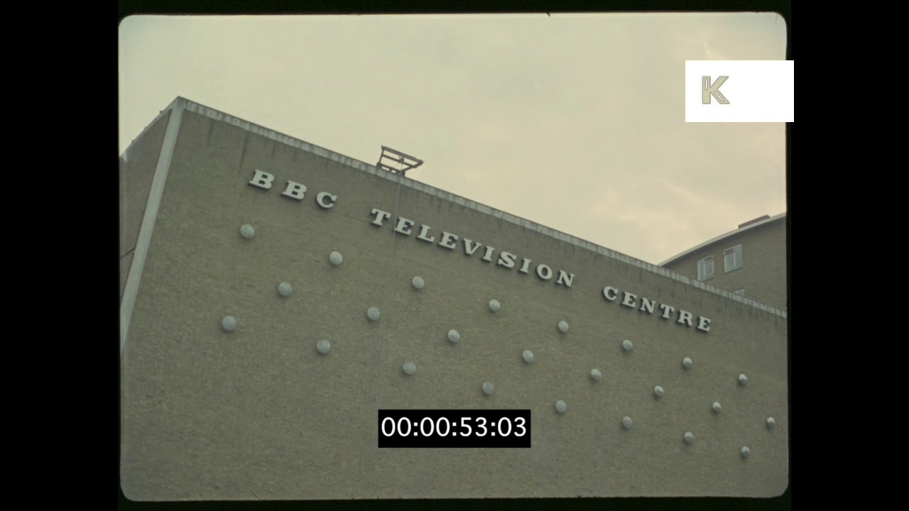 1960s BBC Television Centre, London in HD from 35mm