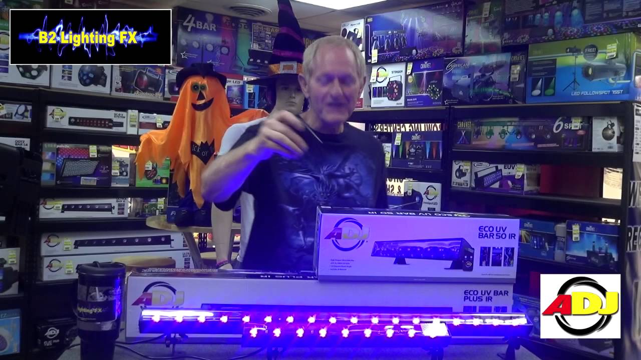 Halloween Blacklight - ADJ ECO UV BAR 50 & the ECO UV BAR IR PLU