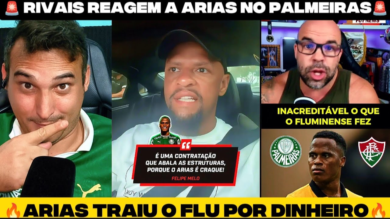 🔥REACT: TORCEDORES DO FLU INDIGNADOS COM ÁRIAS NO PALMEIRAS 😅