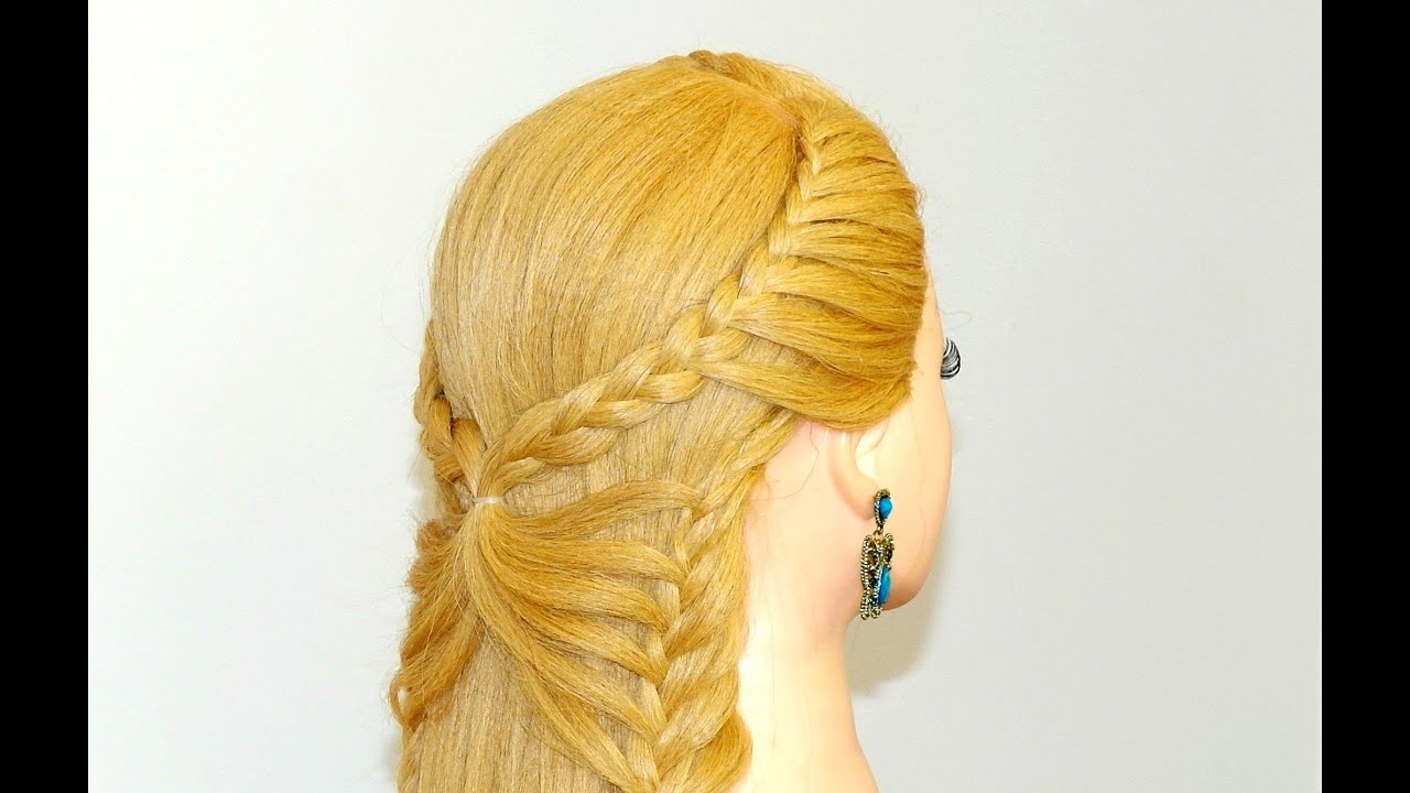 Easy hairstyle for long hair tutorial. Butterfly braid