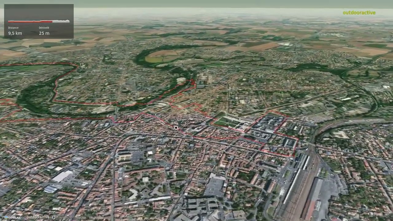 Itin&eacute;raire pour visiter Niort ( France ) en vid&eacute;o 3D
