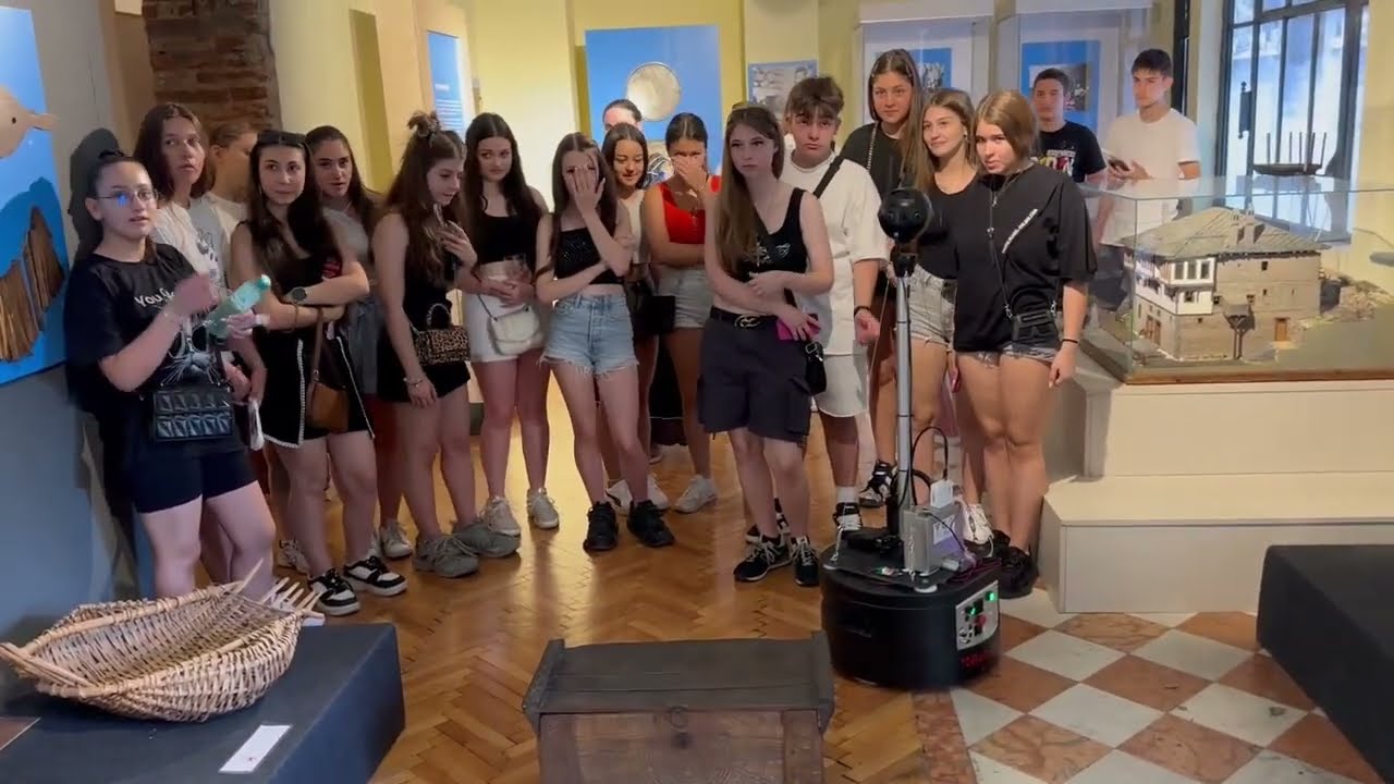 Demo the robot to students at the museum. Behavior of the robot in a crowd. June 27, 2025