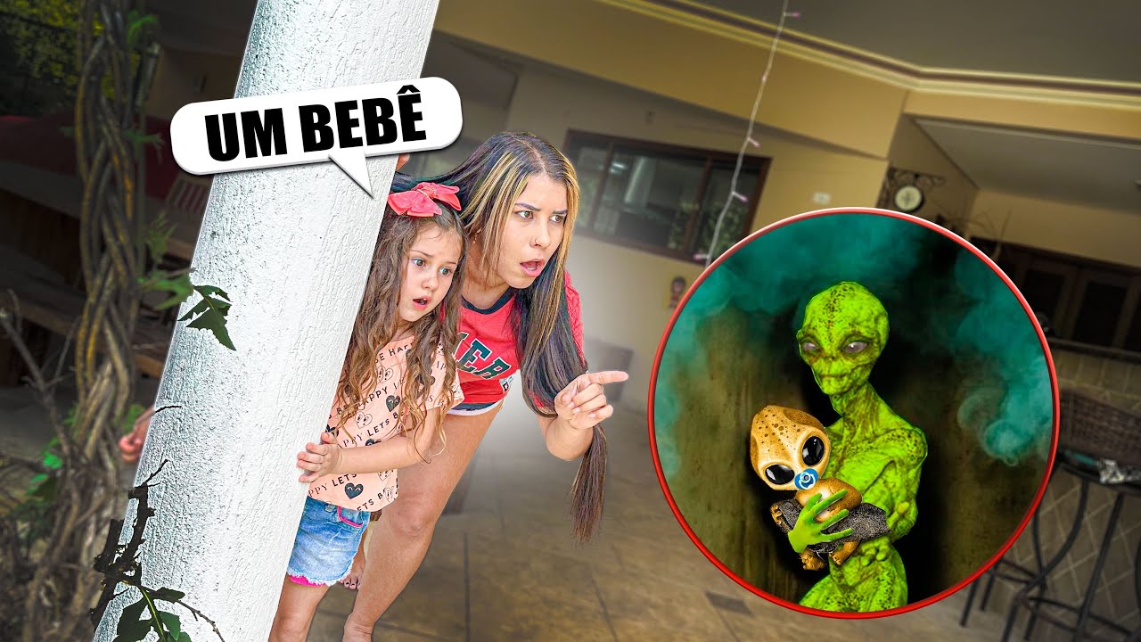 ENCONTRAMOS O ALIENÍGENA ASSUSTADOR SEGURANDO UM BEBÊ NO COLO!!