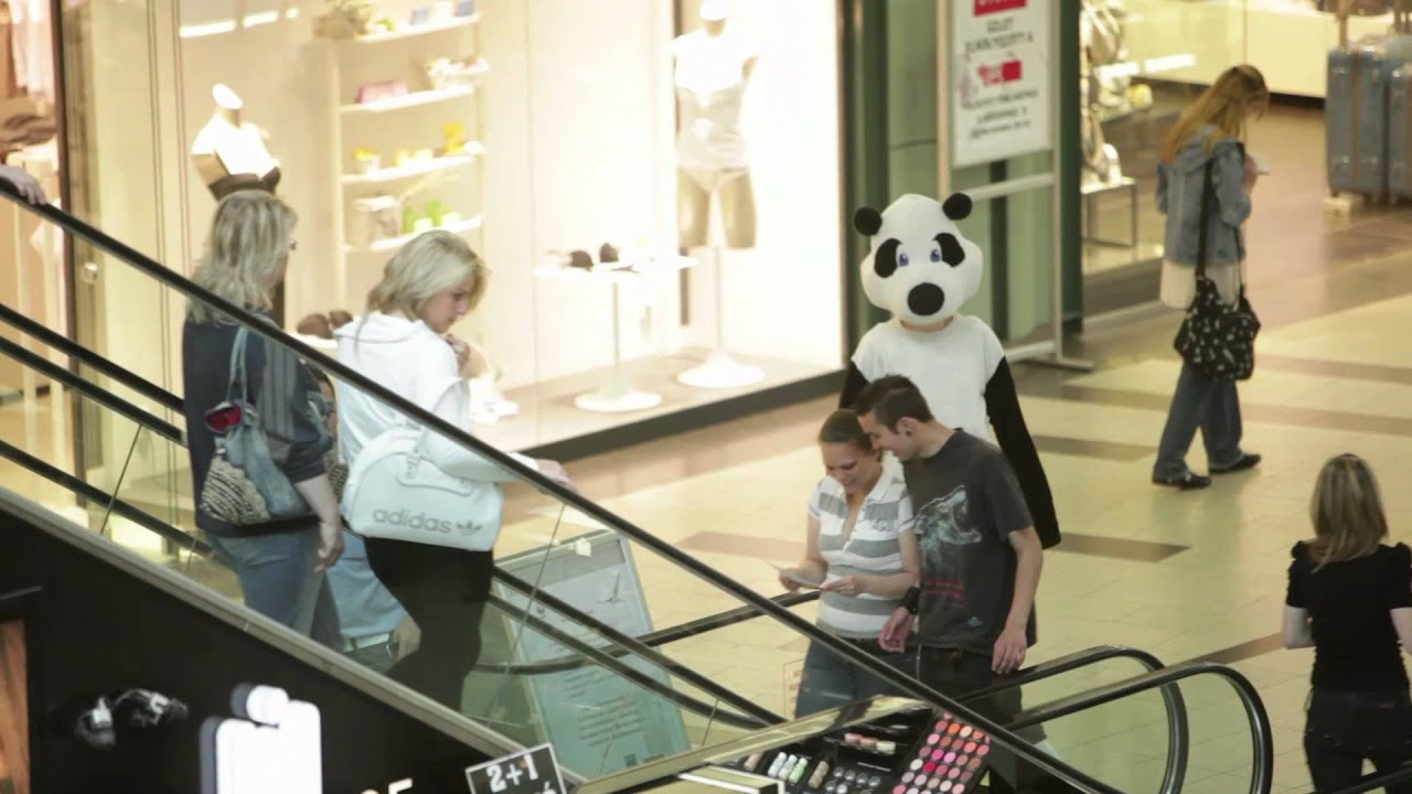 Pandas in the mall. The greenest leaflet campaign for WWF.