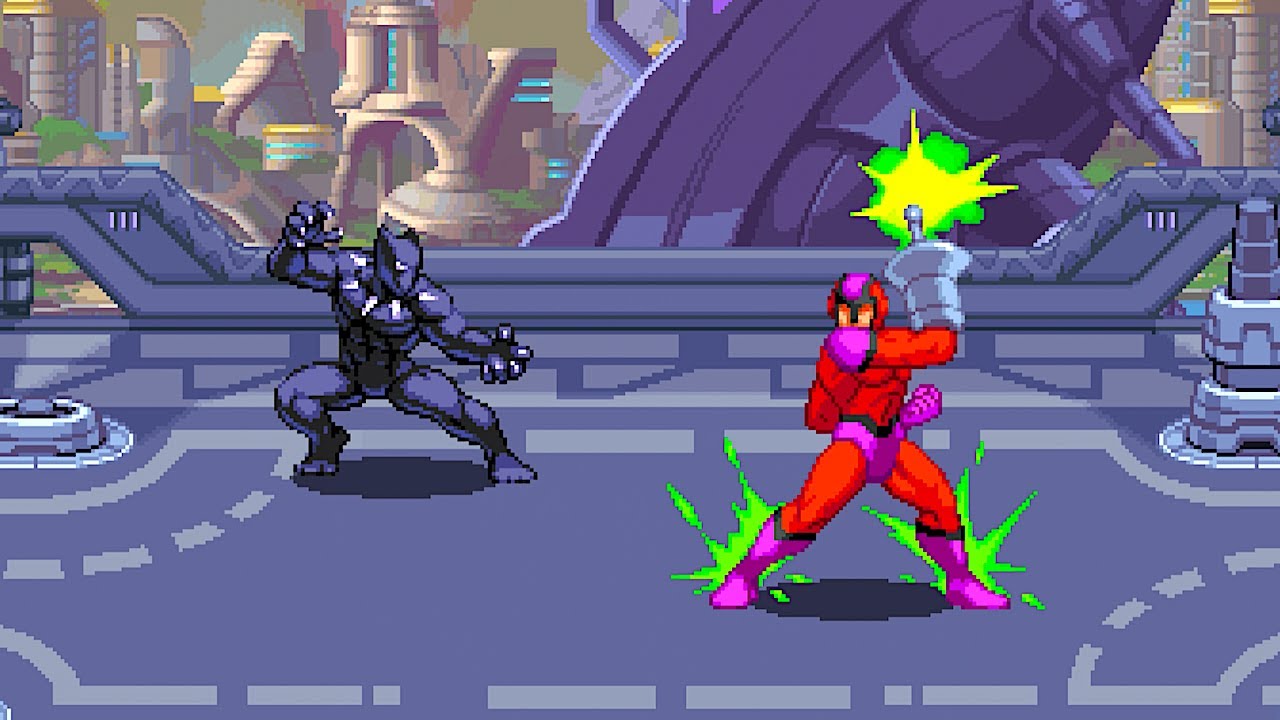 Black Panther and Captain America Destroy Klaw - Marvel Cosmic Invasion