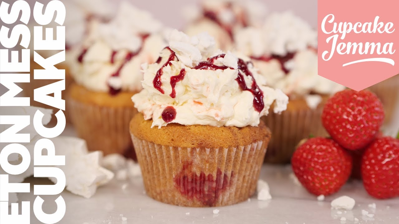 Eton Mess Cupcake Recipe & Full Tutorial | Cupcake Jemma