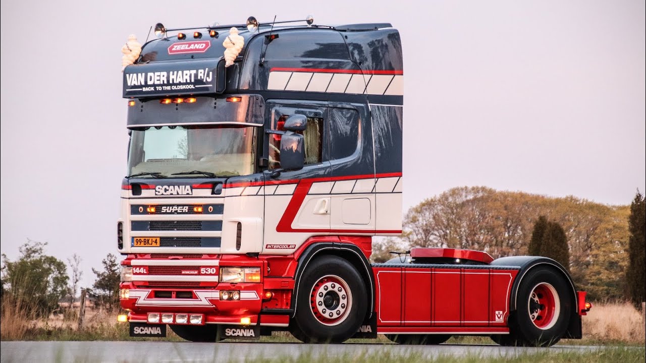 VAN DER HART R/J SCANIA 144 530 V8 LOUD EXHAUST & TURBO SOUND [ONBOARD]