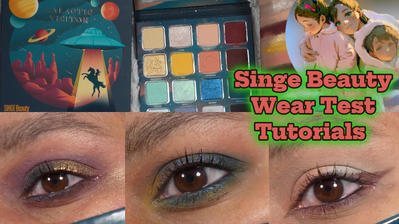 Singe Beauty Galactic Palette Review 🌌 | Swatches, 2 Looks + 8HR Wear Test (One Was a Fail 😅)