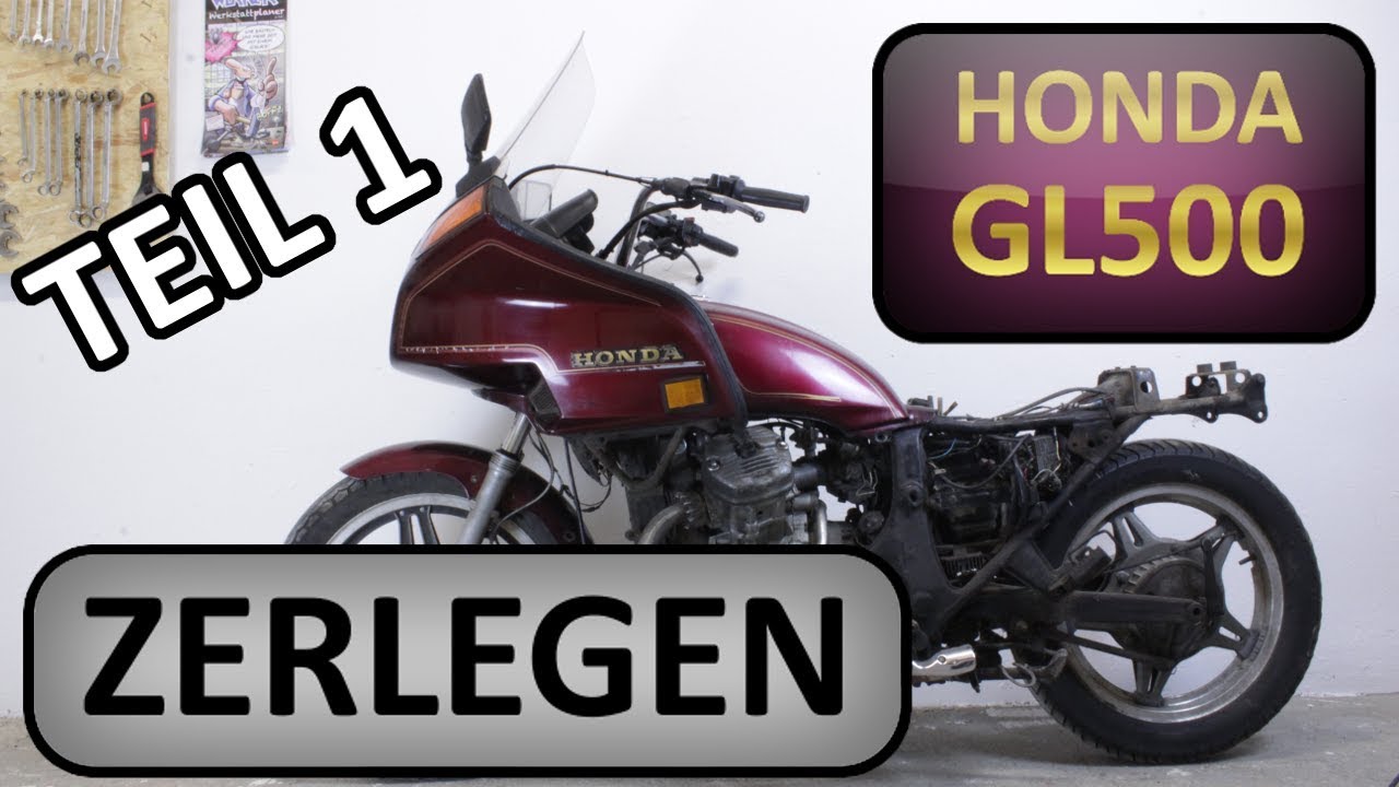 Vorbereitung für den Umbau: Honda GL500 zerlegen: Sitzbank und Schutzblech