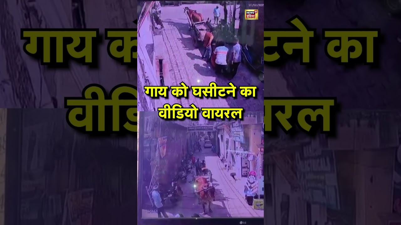 Video of cow being dragged goes viral. #shorts #viral #news18indianumber1