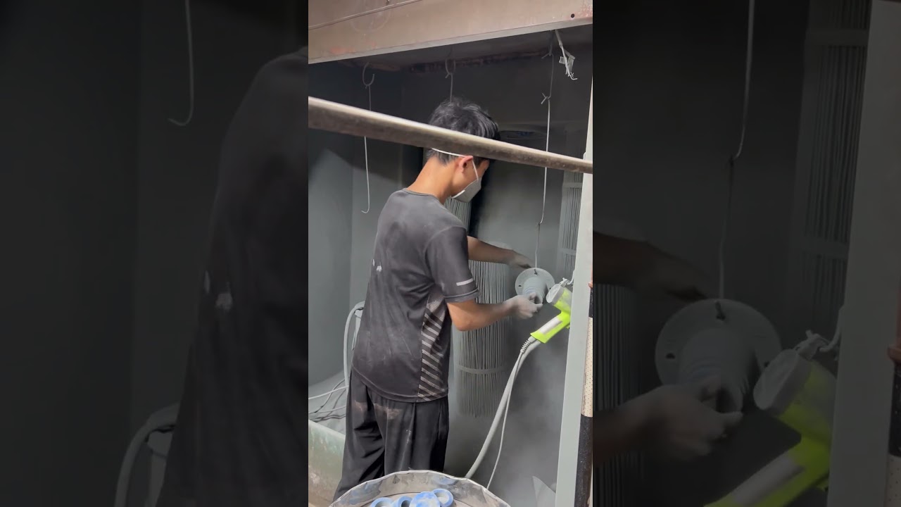Surface Treatment: Powder Coating Process #surfacetreatment #metalworking