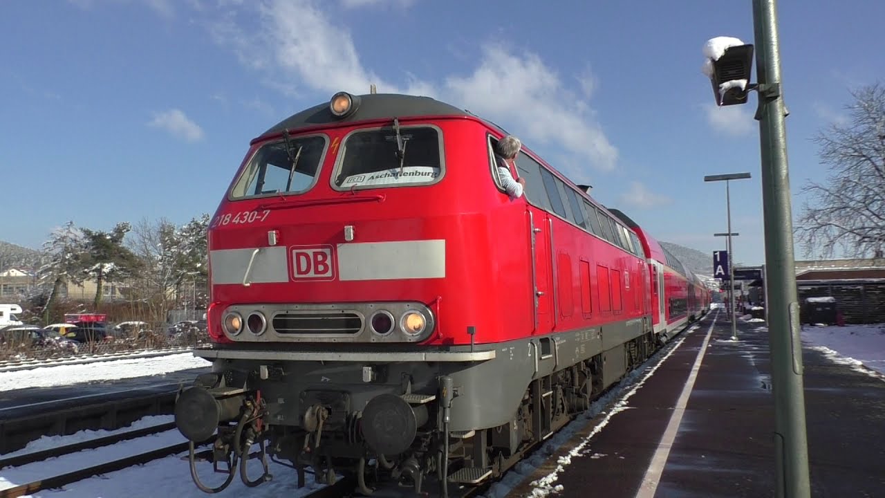 (HD) DB 218 430 & 218 496 work between Aschaffenburg & Milternberg - 5/2/18