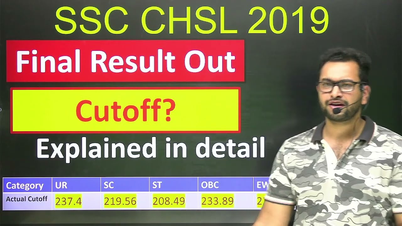 SSC CHSL 2019 Final Result Out | Category-wise & Post-wise Cutoffs Explained in Detail
