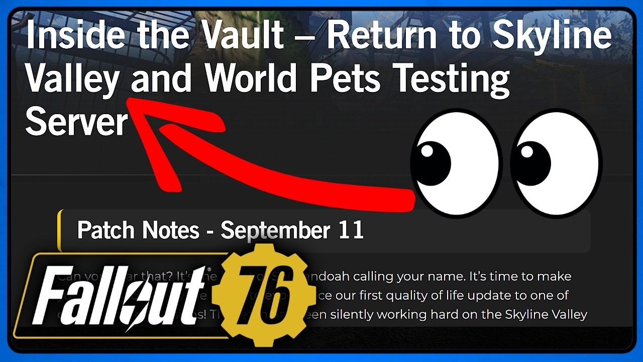 Fallout 76: PTS Patch - Skyline Valley Rework :O