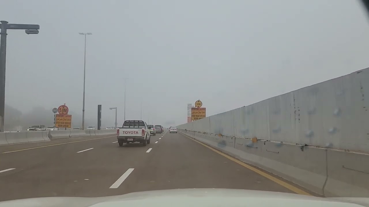 Today, there is a lot of fog in Abu Dhabi.”