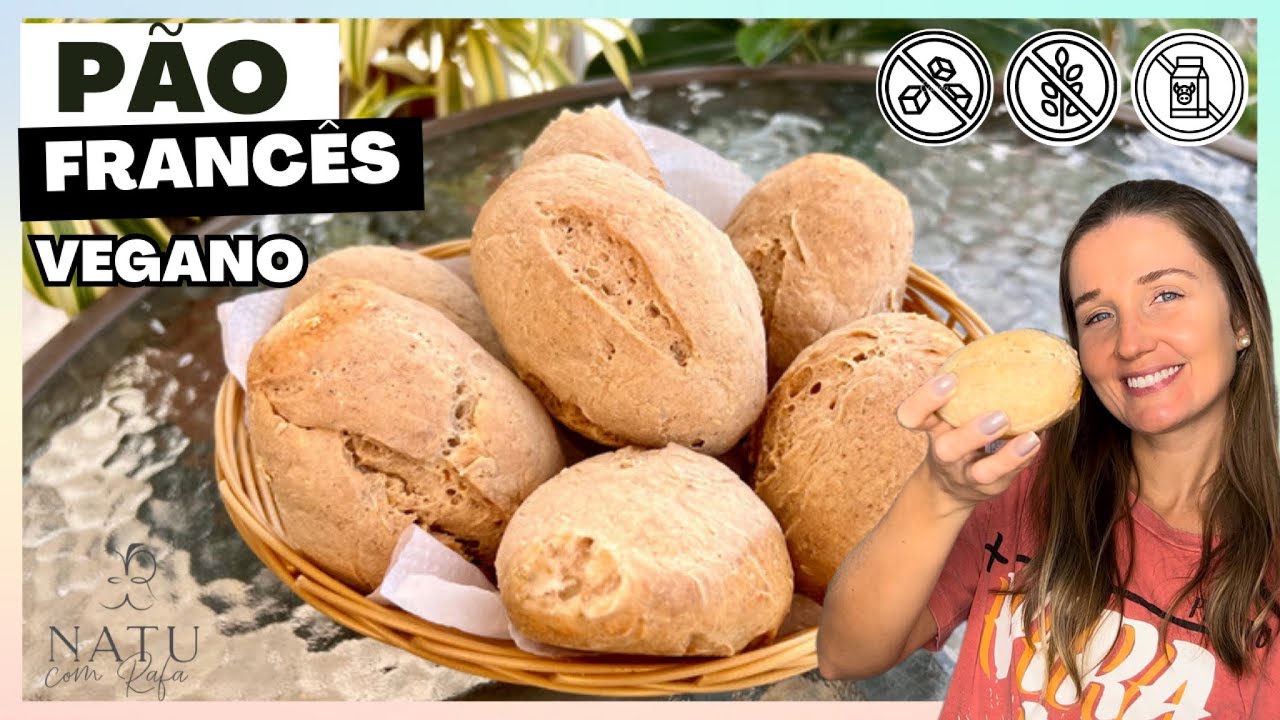 PÃO DE SAL OU PÃO FRANCÊS CROCANTE POR FORA E MACIO DENTRO. RICO EM FIBRAS, SEM TRIGO E 100% VEGANO