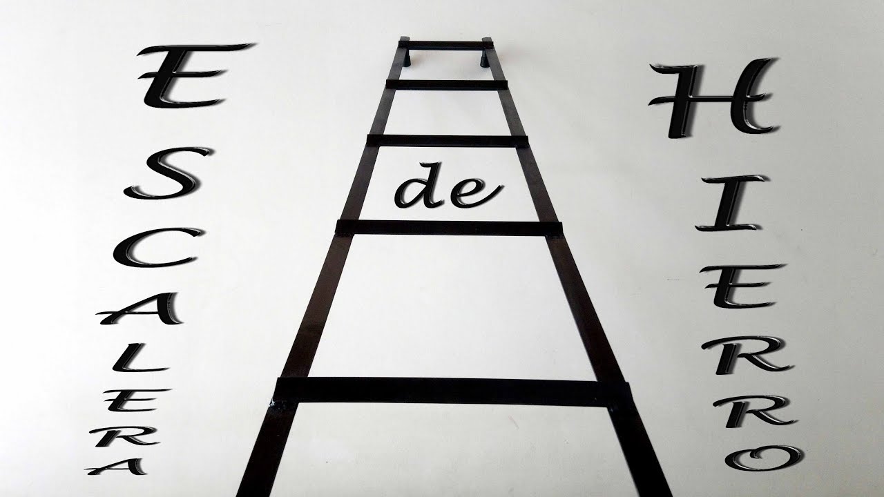 ESCALERA DE HIERRO, de ángulos y de 5 escalones