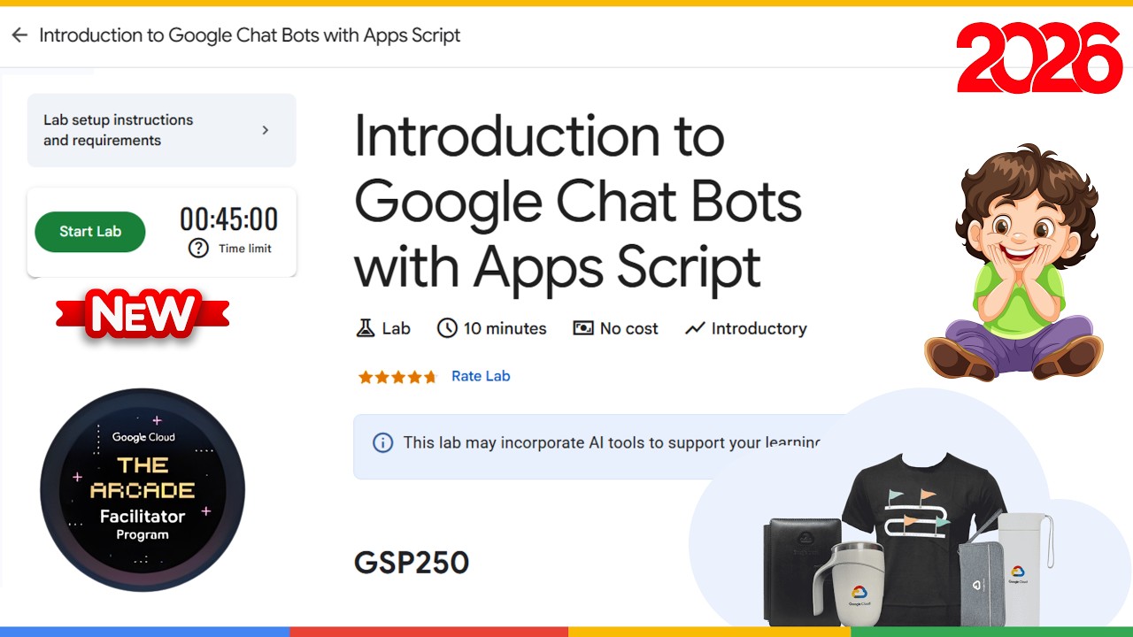 Introduction to Google Chat Bots with Apps Script | GSP250
