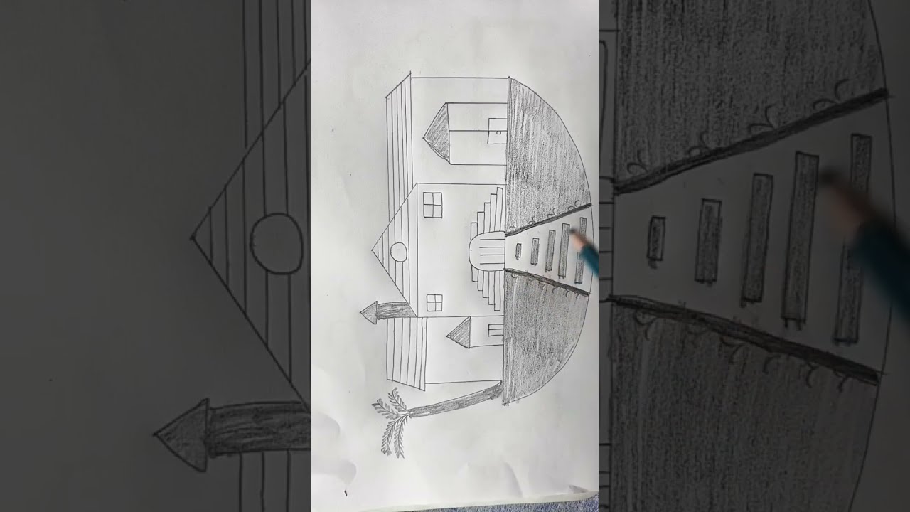 How to village sencery sketching tutorial drawing