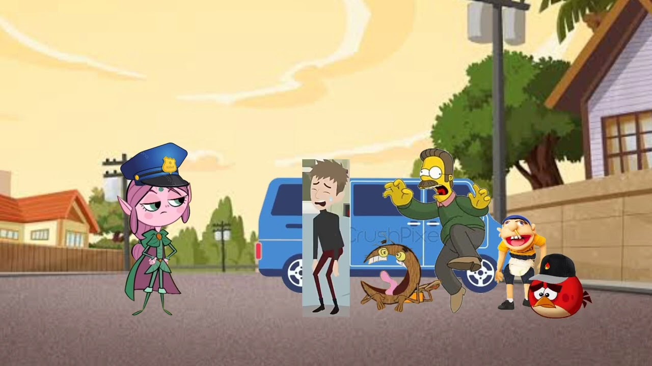rob bird jeffy coco fred Aaron ned Flanders tiran basura por la ventanilla del auto y son castigados