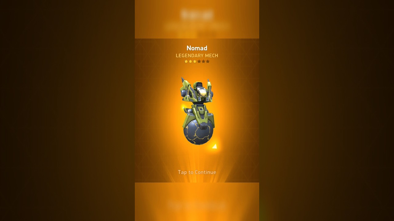 New Legendary Mech Unlock Nomad ⚡ #shorts #mecharena #soulalok12e4