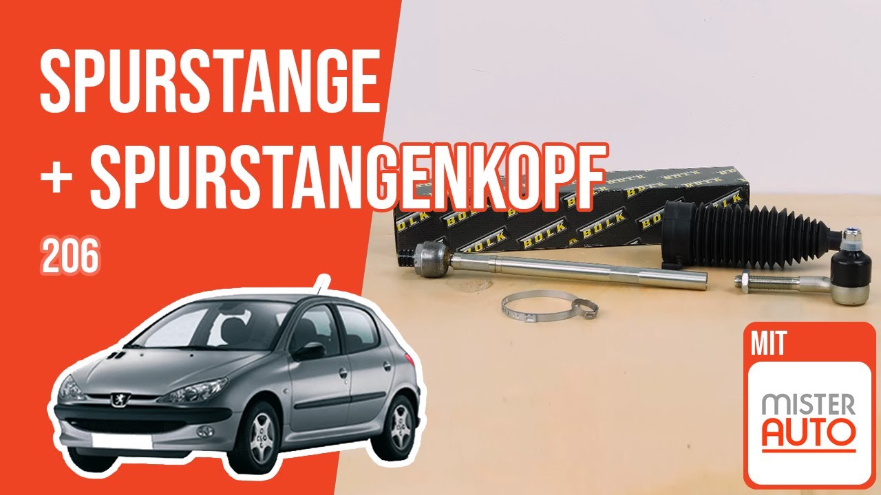 Wie Peugeot 206 Spurstange, Spurstangenkopf wechseln 🚗