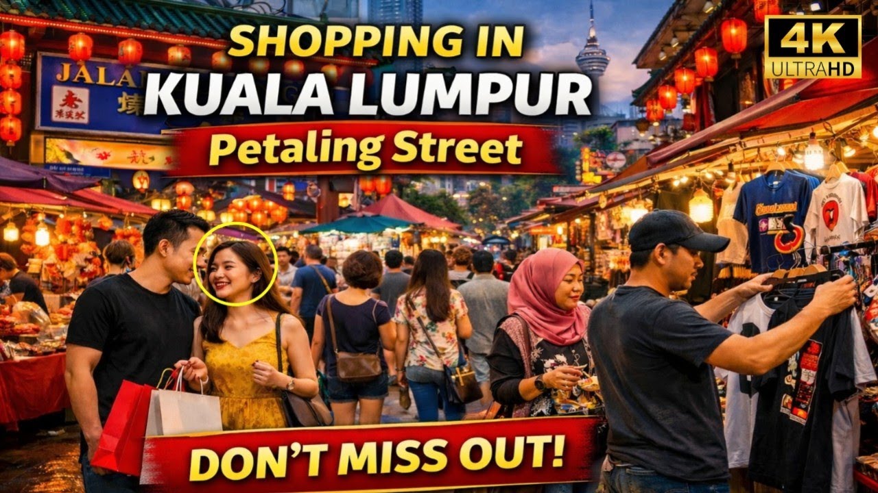Petaling Street Kuala Lumpur | The Cheapest Market | First Time in Petaling Street KL 🇲🇾 4k