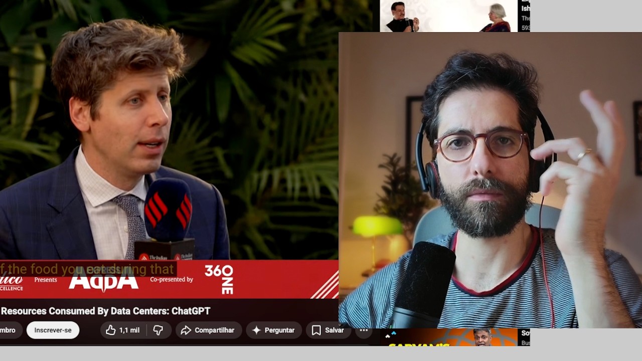 SAM Altman - ChatGPT  - IA Consome menos que humanos