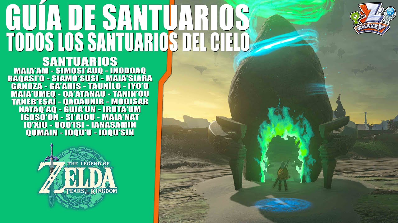 Zelda Tears of the Kingdom: TODOS LOS SANTUARIOS - Cielo de Hyrule / Gu&iacute;a de Santuarios del Cielo