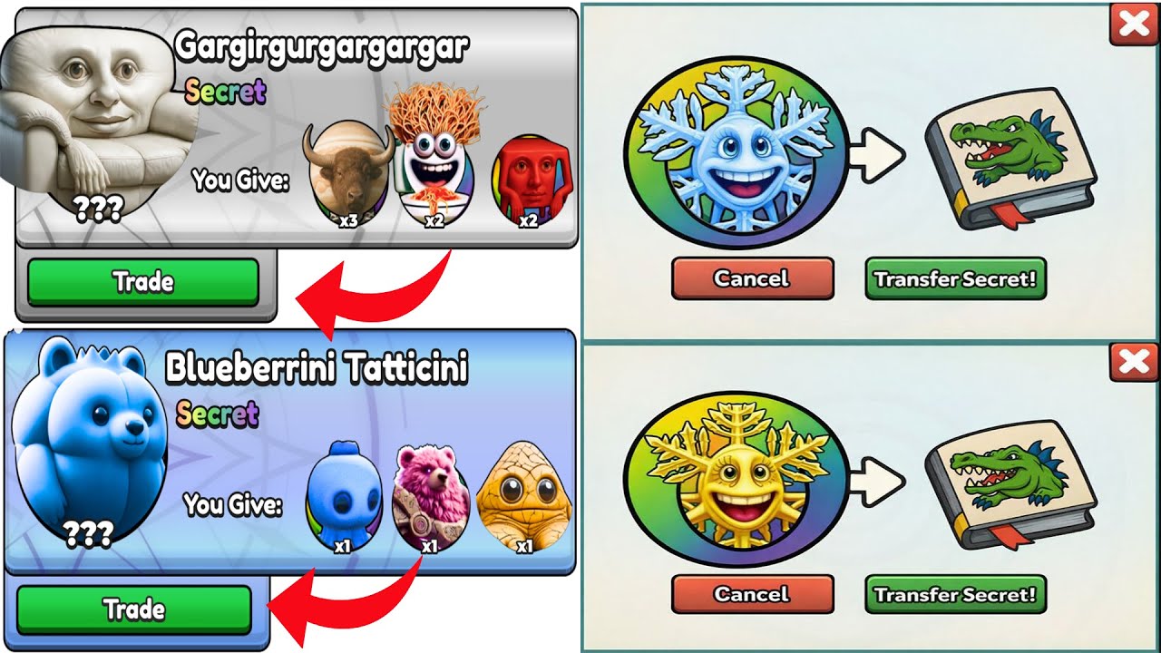В обновлении Brainrot Evolution появились новые Brainrot: Gargirgurgargargar, Blueberrini Tattici...