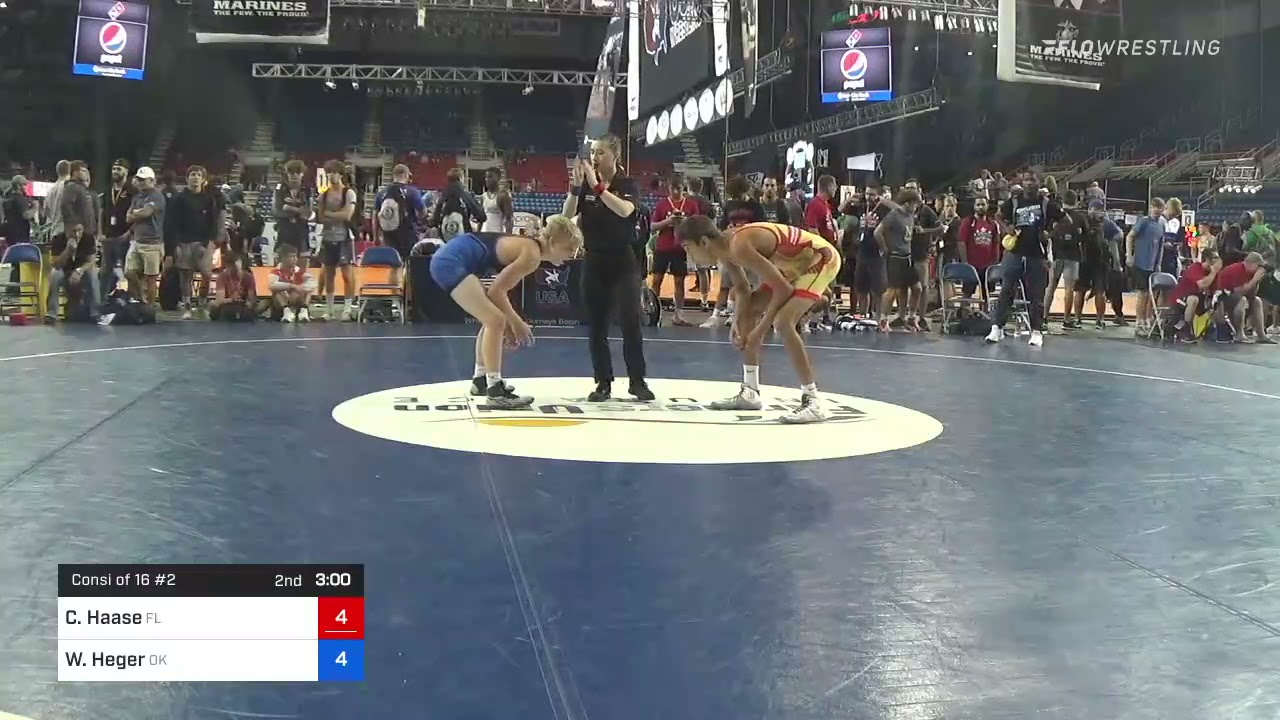120 Lbs Consi Of 16 #2 - Cooper Haase, Florida Vs William Heger, Oklahoma Abca