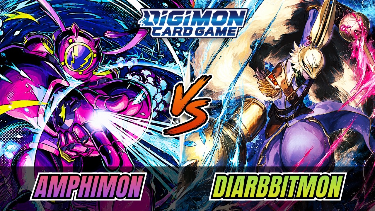 Amphimon (Deep Savers) Vs Diarbbitmon| EX12 Feature Match | Digimon Card Game & TCG