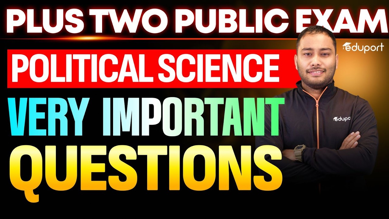 Plus Two Political Science Public Exam | Very Important Questions | nihal sir