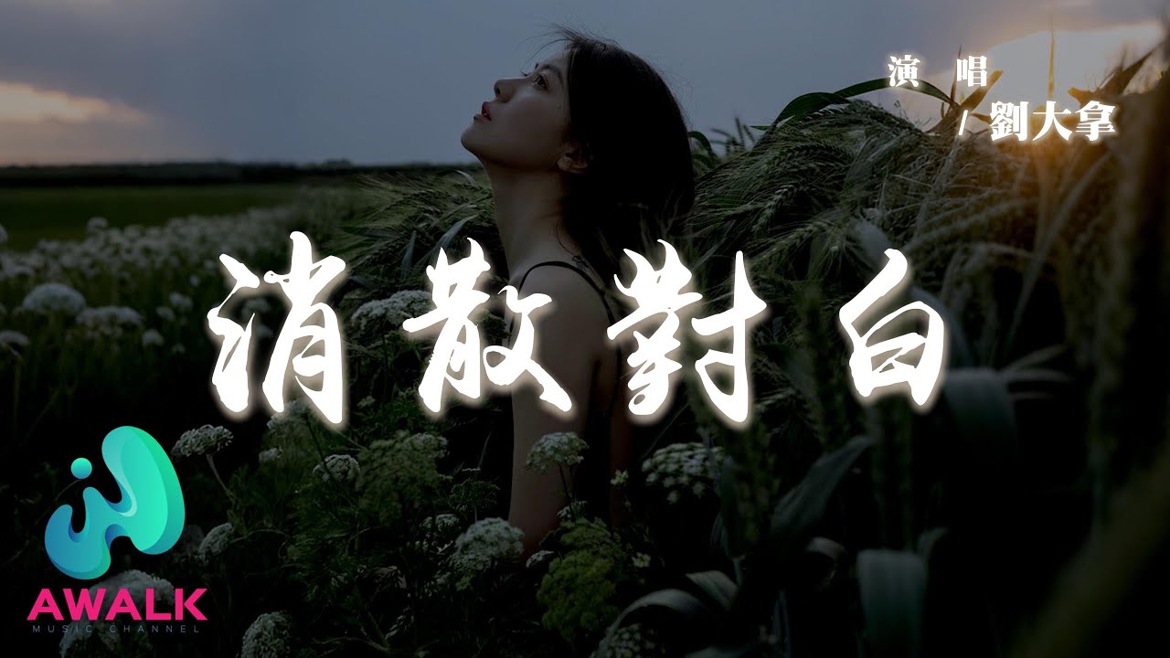 劉大拿 - 消散對白『可你眼中深情的對白如煙花短暫，新鮮感終歸不是愛。』【動態歌詞 | Pinyin Lyrics】【AWALK MUSIC】