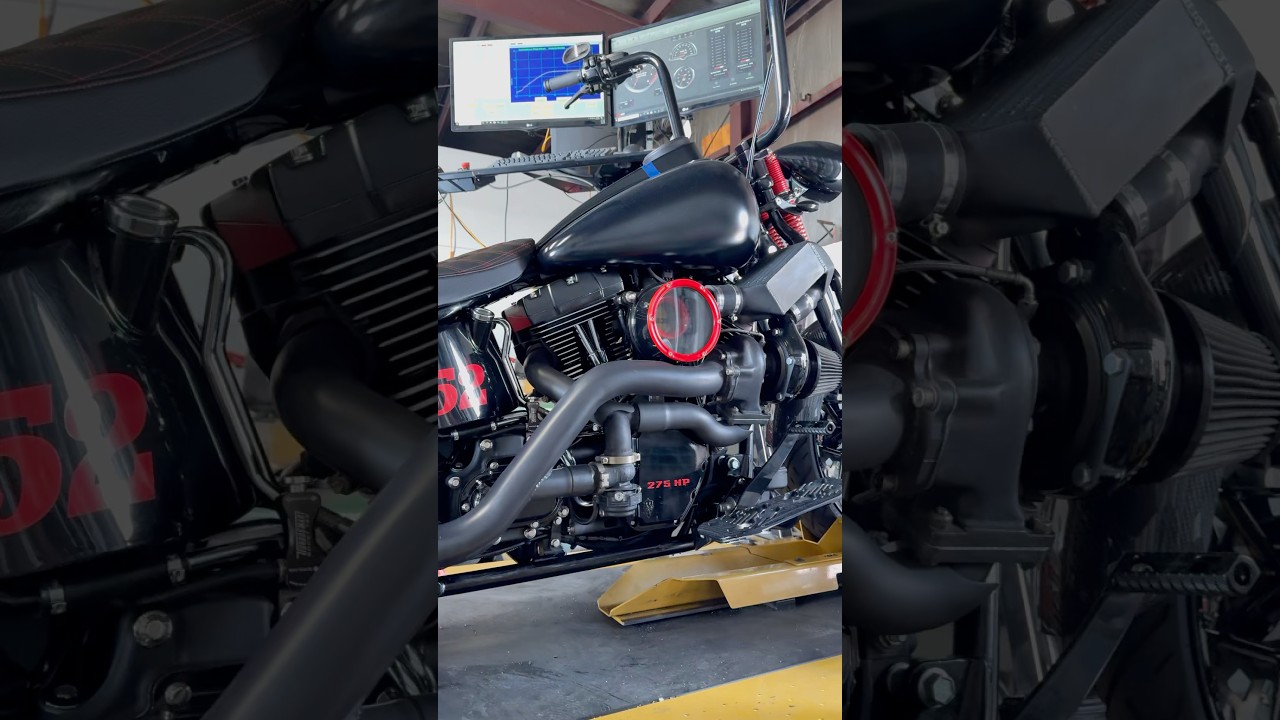 275 HP Turbocharged Harley warming up! 
